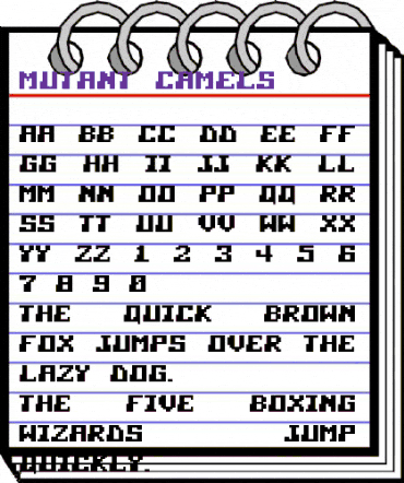 Mutant Camels Regular animated font preview Mutant Camels Regular animated font preview