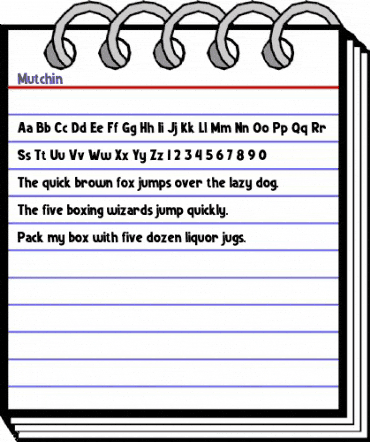 Mutchin Regular animated font preview