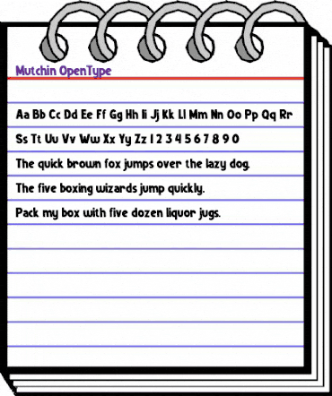 Mutchin Regular animated font preview