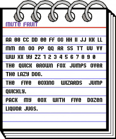 Mute Fruit Regular animated font preview