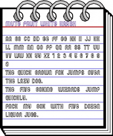 Mute Fruit White Krash Regular animated font preview Mute Fruit White Krash Regular animated font preview