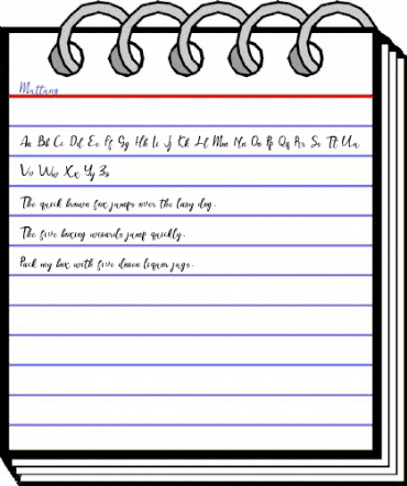 Muttung Regular animated font preview Muttung Regular animated font preview