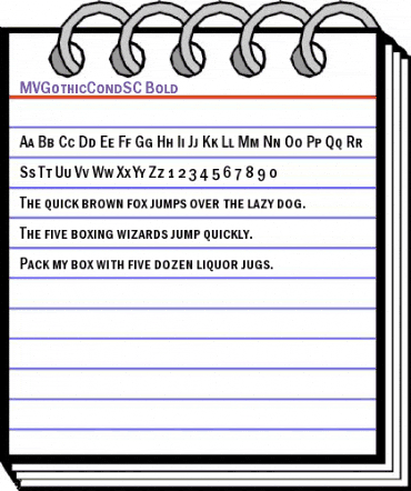 MVGothicCondSC Bold animated font preview MVGothicCondSC Bold animated font preview