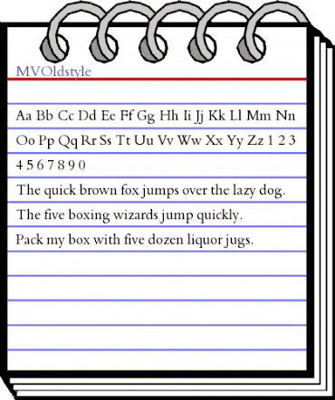 MVOldstyle Regular animated font preview MVOldstyle Regular animated font preview