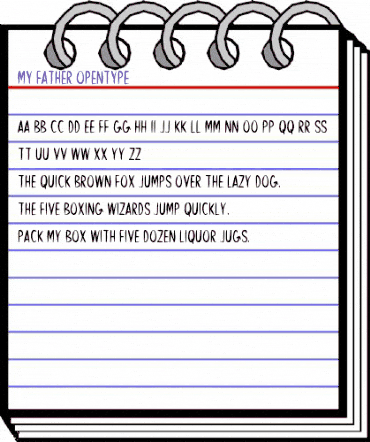 My Father Regular animated font preview