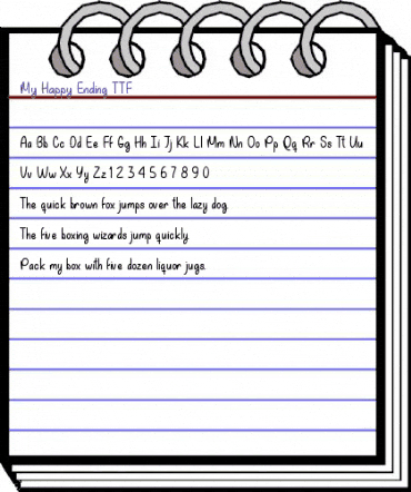 My Happy Ending Regular animated font preview My Happy Ending Regular animated font preview
