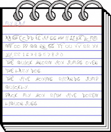 My Leaf Regular animated font preview