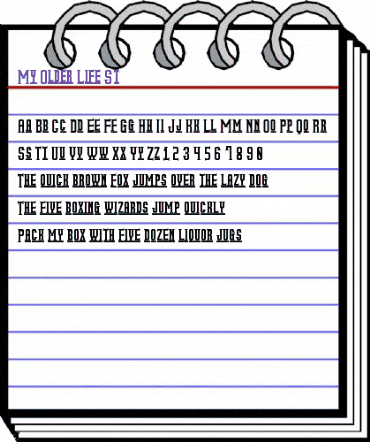 My Older Life St Regular animated font preview My Older Life St Regular animated font preview