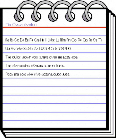My Organization Regular animated font preview