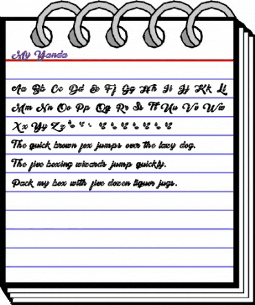 My Yanda Regular animated font preview
