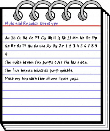 Mybread Regular animated font preview Mybread Regular animated font preview