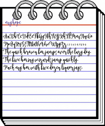 myhope Regular animated font preview myhope Regular animated font preview
