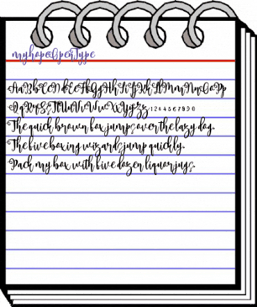 myhope Regular animated font preview myhope Regular animated font preview