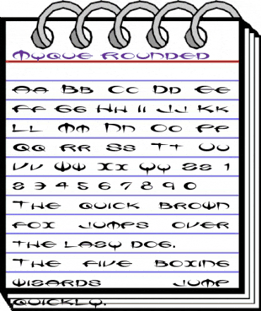 Myque Rounded Normal animated font preview Myque Rounded Normal animated font preview