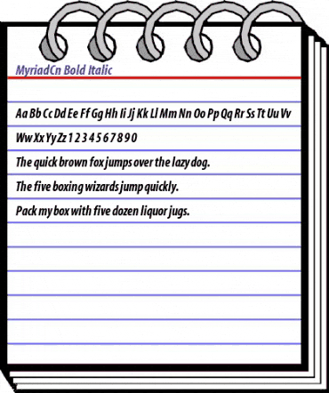 MyriadCn BoldItalic animated font preview MyriadCn BoldItalic animated font preview