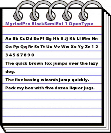 Myriad Pro Black SemiExtended animated font preview Myriad Pro Black SemiExtended animated font preview