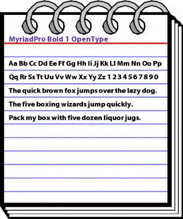 Myriad Pro Bold animated font preview Myriad Pro Bold animated font preview