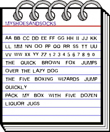MyShoesAndSocks Regular animated font preview