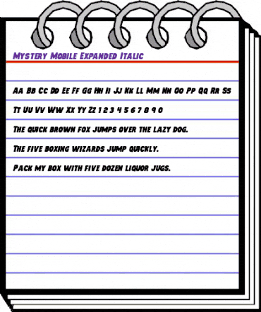 Mystery Mobile Expanded Italic Expanded Italic animated font preview Mystery Mobile Expanded Italic Expanded Italic animated font preview