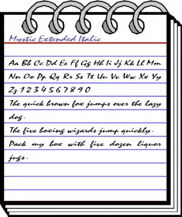 Mystic Extended Italic animated font preview Mystic Extended Italic animated font preview