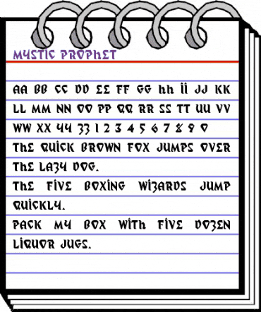 Mystic Prophet Regular animated font preview