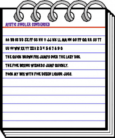 Mystic Singler Condensed Condensed animated font preview Mystic Singler Condensed Condensed animated font preview