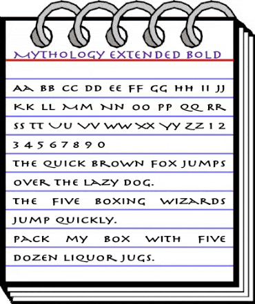 Mythology Extended Bold animated font preview Mythology Extended Bold animated font preview