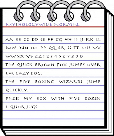 MythologyWide Normal animated font preview MythologyWide Normal animated font preview