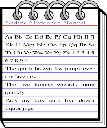 Nadine 2 Extended Normal animated font preview