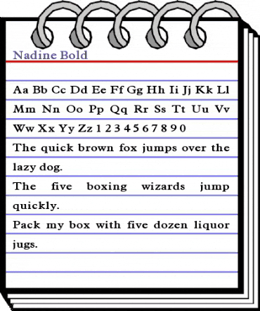 Nadine Bold animated font preview Nadine Bold animated font preview