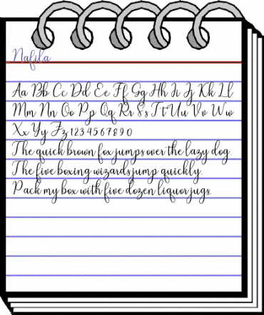 Nafila Regular animated font preview