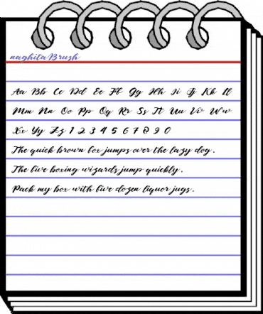 naghita Brush Regular animated font preview naghita Brush Regular animated font preview