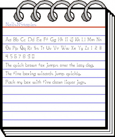 NailsNStaples Regular animated font preview NailsNStaples Regular animated font preview