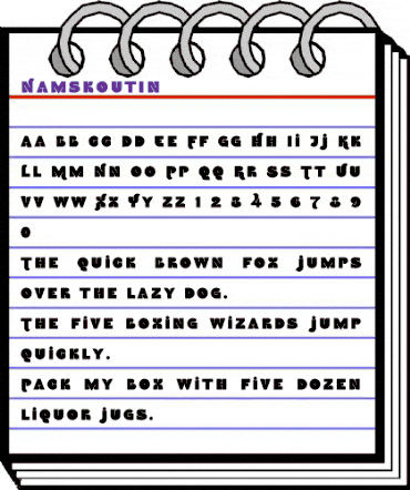 NamskoutIn Medium animated font preview NamskoutIn Medium animated font preview