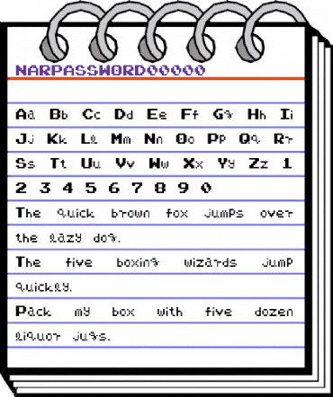 NARPASSWORD00000 Regular animated font preview NARPASSWORD00000 Regular animated font preview