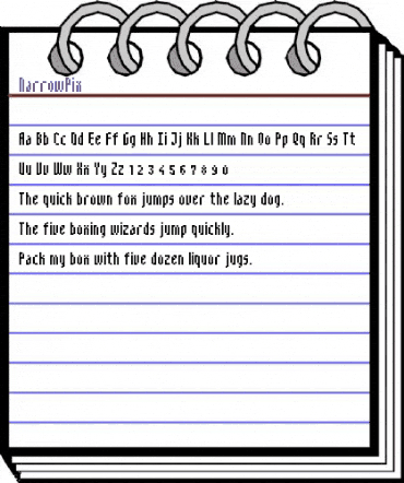 NarrowPix Regular animated font preview NarrowPix Regular animated font preview