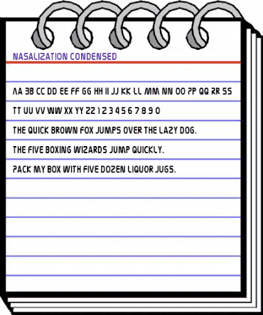 Nasalization Condensed Regular animated font preview Nasalization Condensed Regular animated font preview