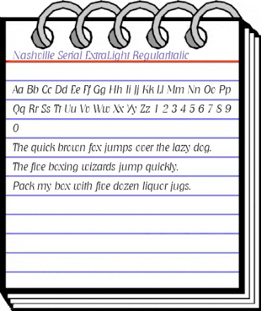 Nashville-Serial-ExtraLight RegularItalic animated font preview