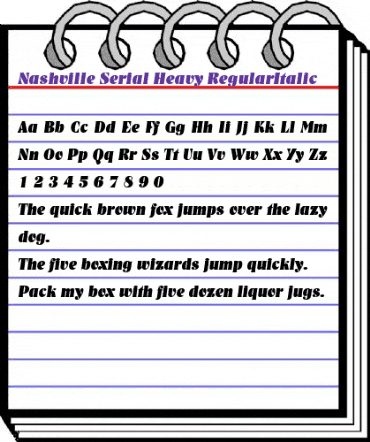 Nashville-Serial-Heavy RegularItalic animated font preview Nashville-Serial-Heavy RegularItalic animated font preview