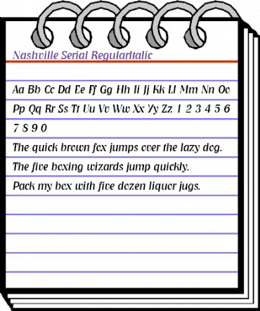 Nashville-Serial RegularItalic animated font preview Nashville-Serial RegularItalic animated font preview
