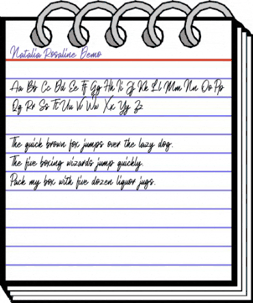 Natalia Rosaline Demo Regular animated font preview Natalia Rosaline Demo Regular animated font preview