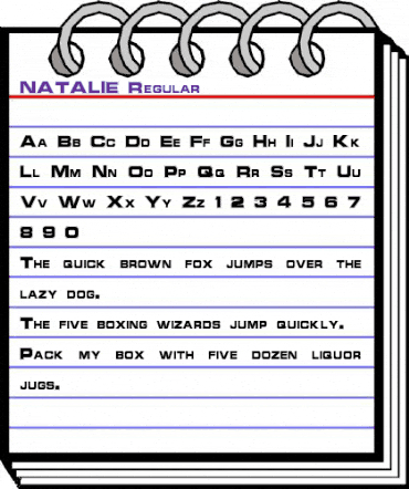 NATALIE Regular animated font preview NATALIE Regular animated font preview