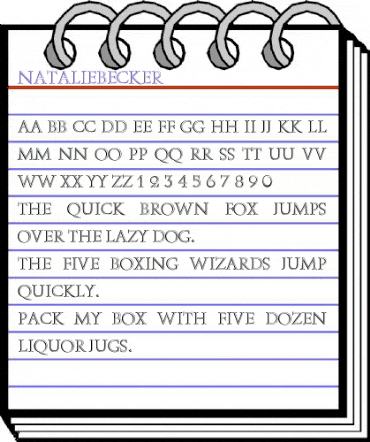 NatalieBecker Regular animated font preview