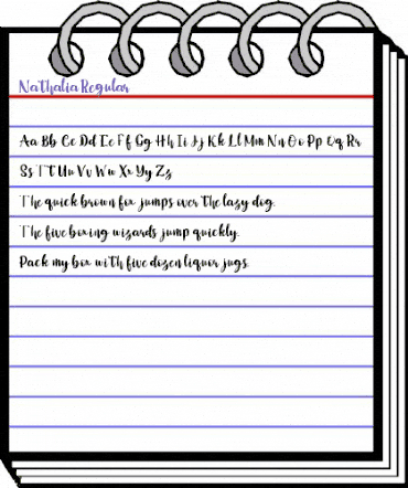 Nathalia Regular animated font preview Nathalia Regular animated font preview