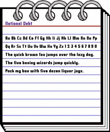 National Debt Regular animated font preview National Debt Regular animated font preview