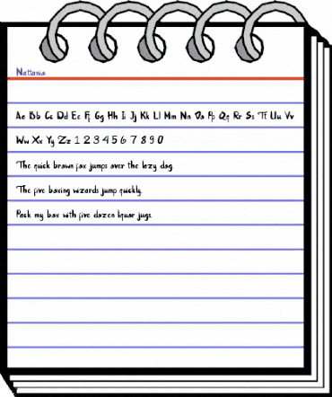 Nattanio Regular animated font preview