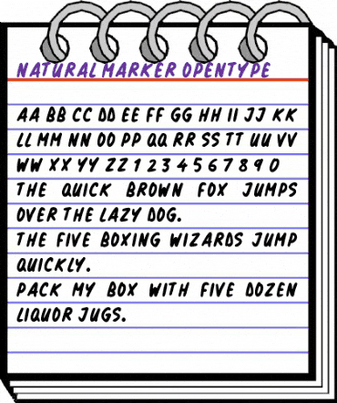 Natural Marker Regular animated font preview Natural Marker Regular animated font preview