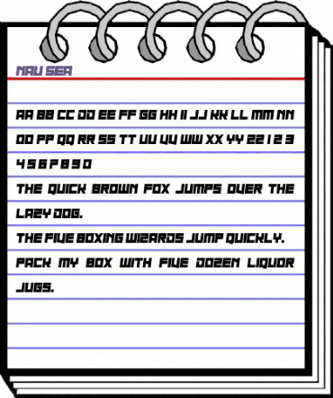 Nau Sea Regular animated font preview