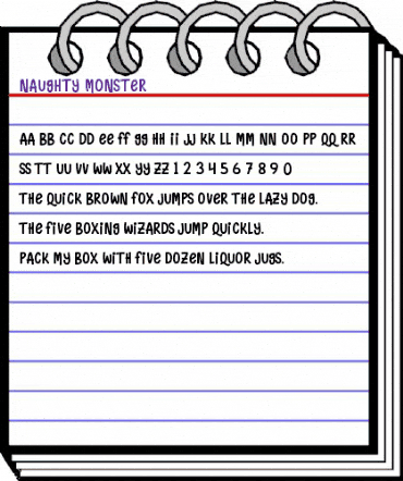 Naughty Monster Regular animated font preview Naughty Monster Regular animated font preview