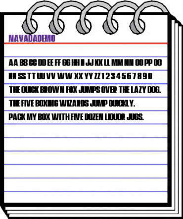 Navada Demo Regular animated font preview Navada Demo Regular animated font preview